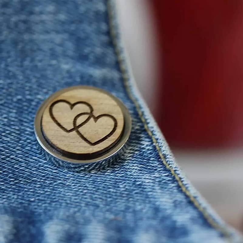 linked hearts valentines pin