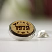 Year of Birth Round Lapel Pin Badge