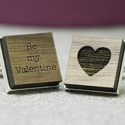 be my valentine personalised cufflinks