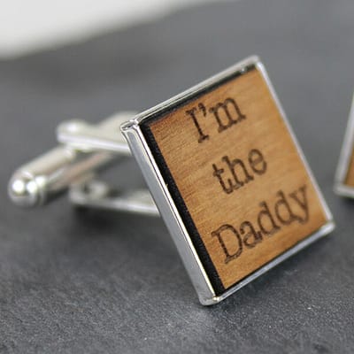 and image of I'm the daddy cufflinks