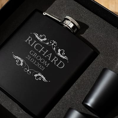 Wedding Party Engraved Hip Flask