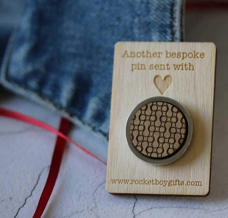 geometric pin badge backing