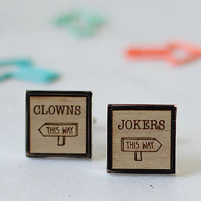 clowns to the left of me cufflinks
